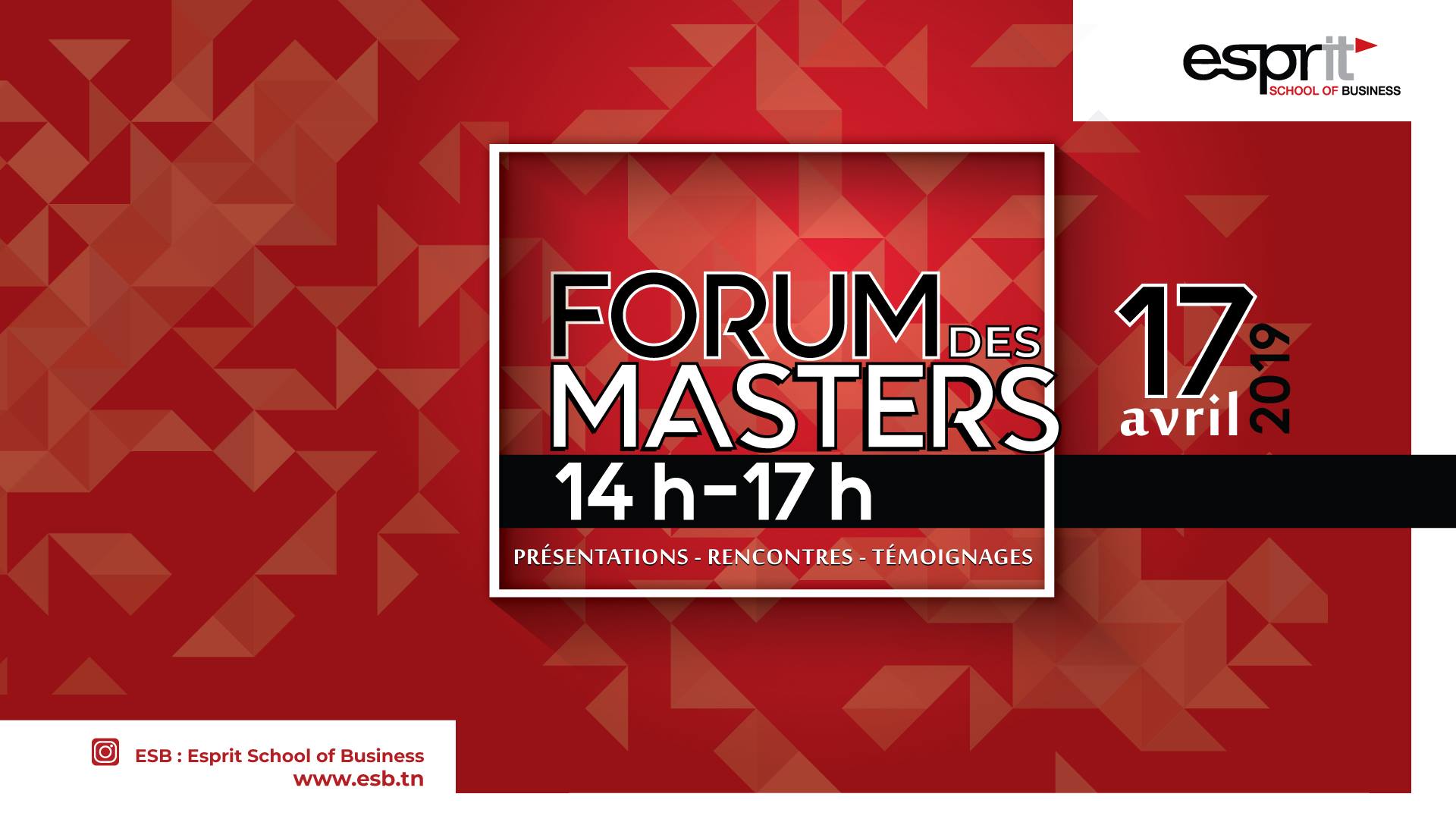 Esprit School of Business Forum des Masters d'ESB